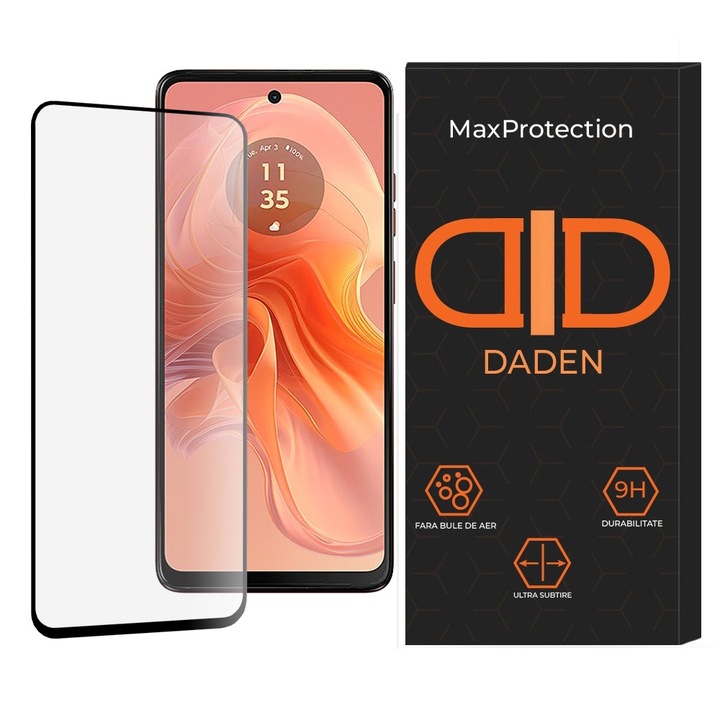 Folie Sticla pentru Motorola Moto G04 /G04s / Moto G24 / Moto G24 Power / Moto E14 Daden MaxProtection, Full Cover, Protectie Profesionala, Ultra Rezistenta, Calitate Premium