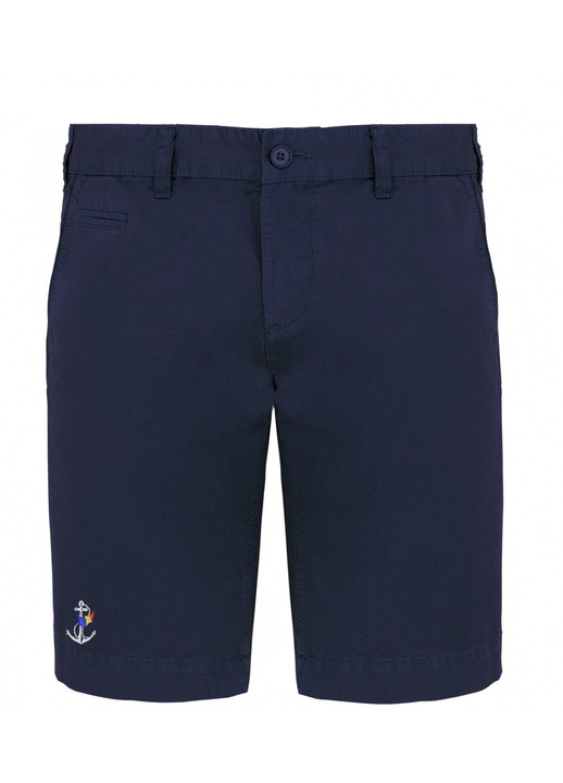 Pantaloni scurti casual Ancora Navigator Romania, broderie, culoare bleumarin, CA76 2852