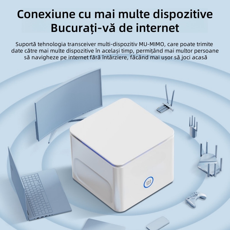 Retea Mesh Router wireless, semnal WIFI prin perete, 5G Gigabit dual-band, rata de ...