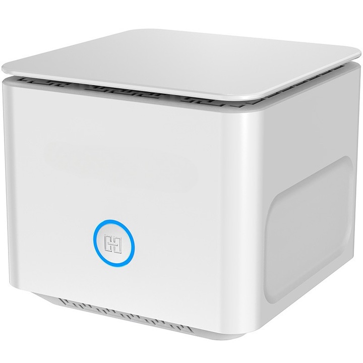 Router wireless, semnal WIFI prin perete, 5G Gigabit dual-band, rata de transmisie 1200Mbps, retea MESH, disipare eficienta a caldurii, functionare stabila, 2 sloturi, alb