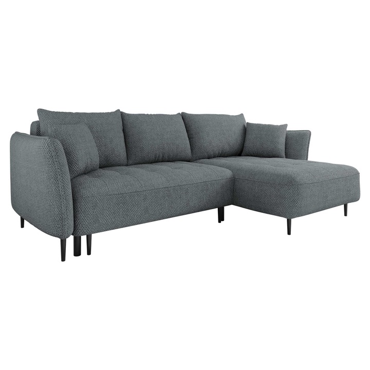 Coltar Murkat, MIRJAN24, dreapta, gri inchis, 158x276x94 cm