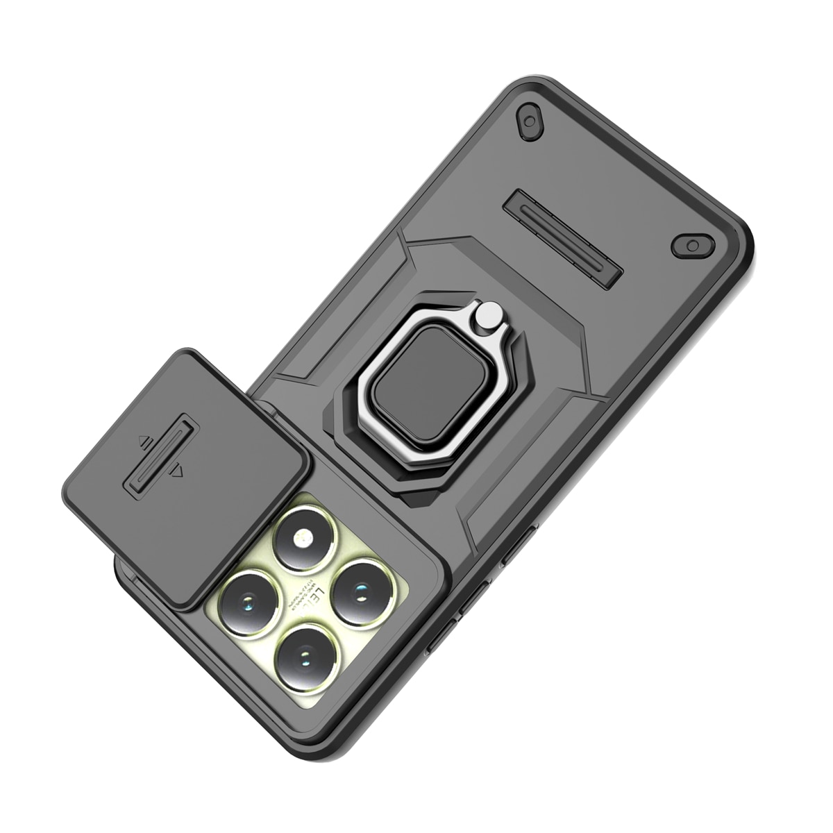 Husa de telefon mobil Armura rezistenta la socuri compatibila cu Xiaomi 14T cu protectie a camerei, Negru