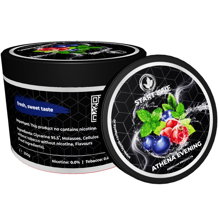 Aroma Narghilea StartKaif, Athena Evening, din celuloza, fara nicotina sau tutun, 200g