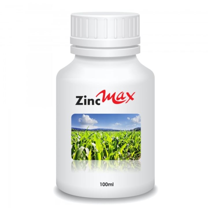 Fertilizant foliar pentru culturi vegetale superconcentrat cu zinc, Zinc Max, 100 ml