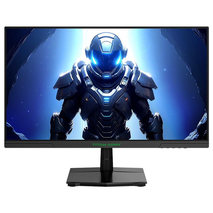 Монитор TITAN ARMY P2510S, 24,5'' 2560*1440 QHD FAST IPS екран, 240Hz честота на опресняване, 1ms GTG, 95% DCI-P3, HDR10, Adaptive-Sync, Dynamic OD, Game Rush Mode, PIP/PBP дисплей, слаба синя светлина, стенен монтаж VESA, черен