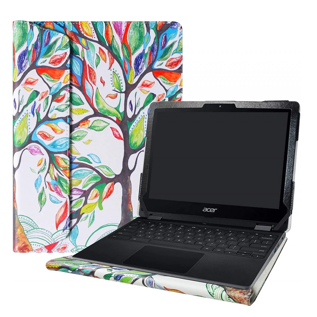 Husa de protectie pentru laptop Alapmk, compatibil cu 12 "Acer Chromebook Spin 512 R851TN, piele PU, multicolor