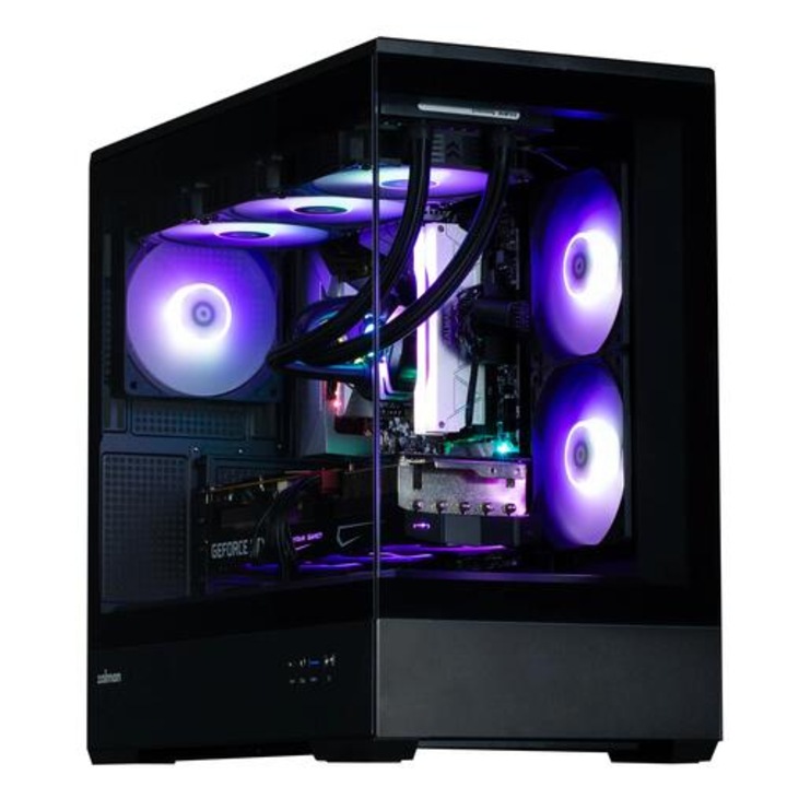 Кутия за компютър, Zalman P30 Black, aRGB, Tempered Glass, mATX кутия