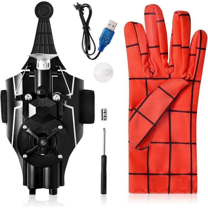 Pókháló Shooter interaktív játék, szerepjáték, elektromos dizájn, többszínű, mérete 9,8x3 m