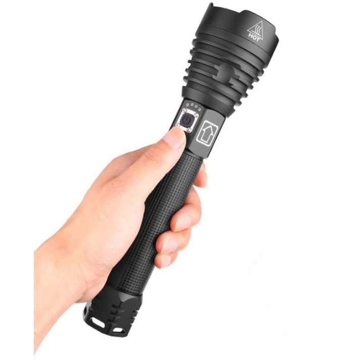 LED Фенер XH P90 USB Charging Zoom 2 Акумулатора, INELAG