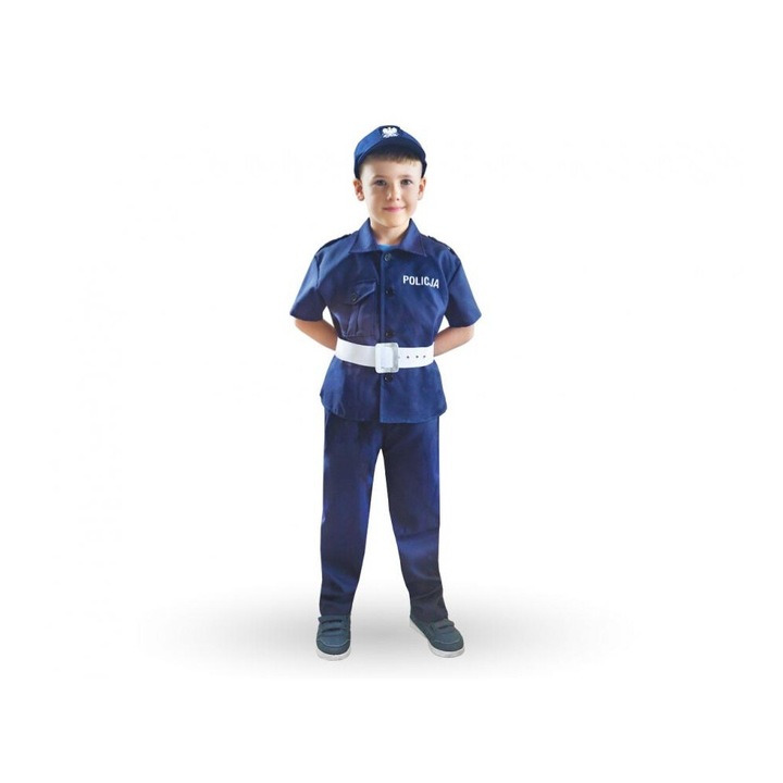 Costum carnaval politist pentru copii 9-10 ani 130/140 cm