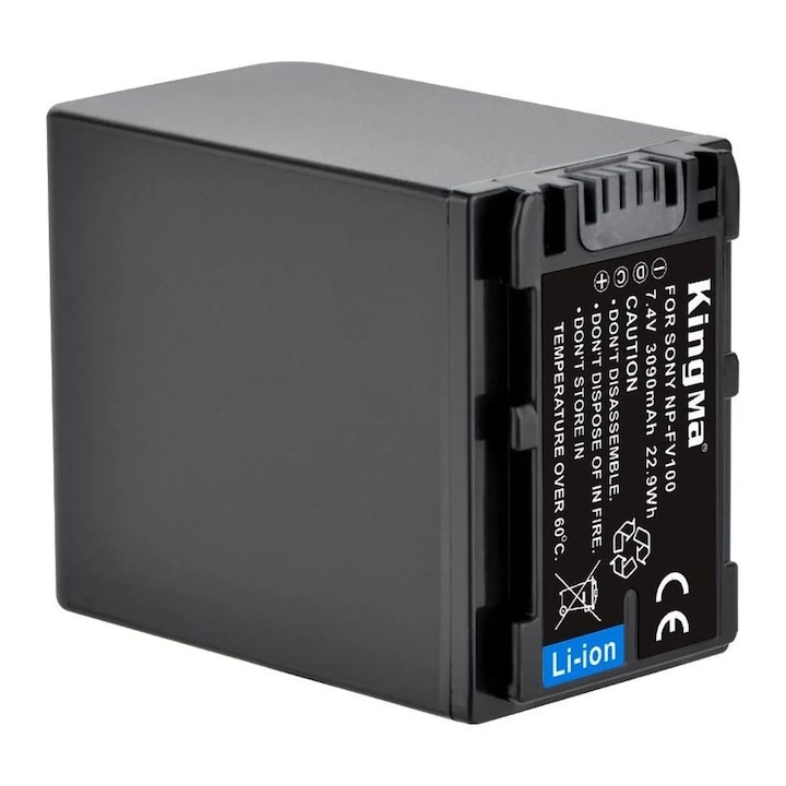 Батерия NP-FV100, Капацитет 3090 mAh, За Sony DCR-SR68, DCR-SX83