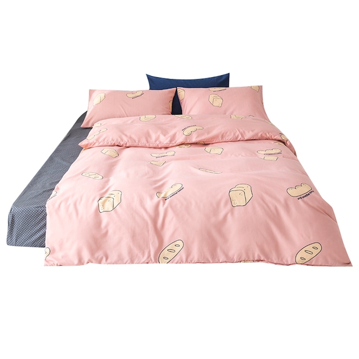 Jormftte ágynemű, rajzfilm mintás szett, 2 részes, pamut, többszínű, King méret