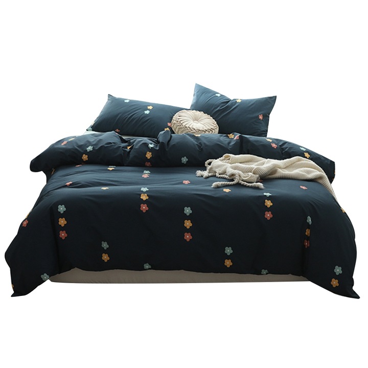 Jormftte ágyneműhuzat garnitúra, pamut, színes virágmintás, Twin méret