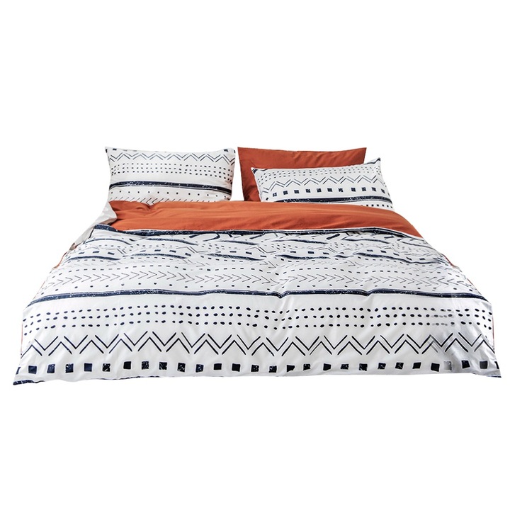 Jormftte ágyneműhuzat garnitúra, paplanhuzattal és párnahuzattal, pamut, elegáns, 2 részes, King méret