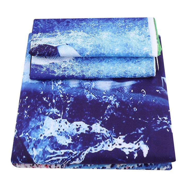 3 részes ágyneműgarnitúra, Jormftte, focilabda mintás, 100% poliészter, többszínű, teljes méret