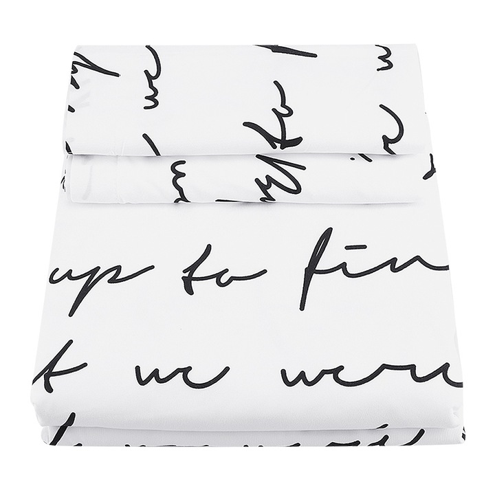 3 részes ágyneműgarnitúra, Jormftte, virágmintás, 100% poliészter, king size ágyhoz