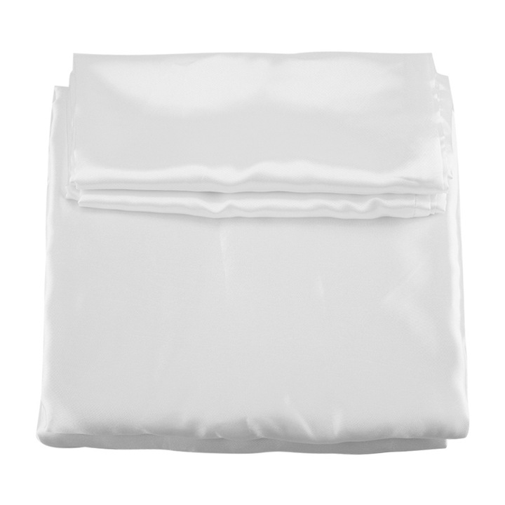 3 darab / szett Modern stílusú műselyem ágynemű szett párnahuzattal, fehér lepedővel (king)