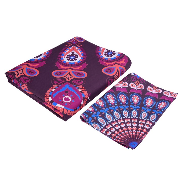 3 részes ágyneműhuzat garnitúra, Jormftte, bohém stílus, 3D nyomtatás, többszínű, KING méret