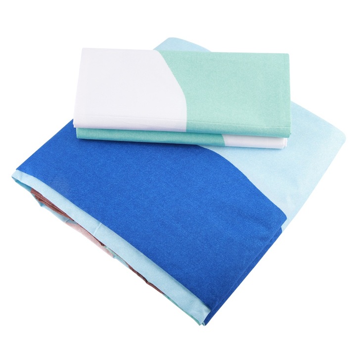 Jormftte ágyneműhuzat-garnitúra paplanhuzattal és párnahuzattal, poliészter, többszínű, méretek 168x228cm, 51x66cm