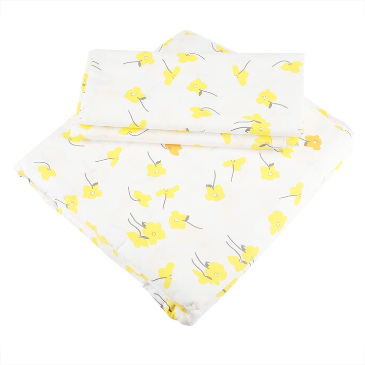 Jormftte ágynemű, 3 részes szett, 100% pamut, mintás, fehér, méretek: 229x229cm, 51x66cm