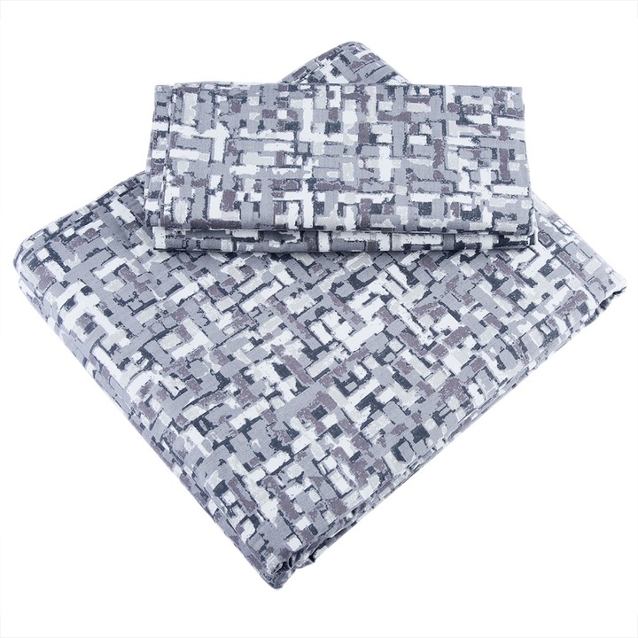 Maji US-King 13070# nyomott mintás, 3 darabos, cipzáras, 100% természetes pamut paplanhuzat szett