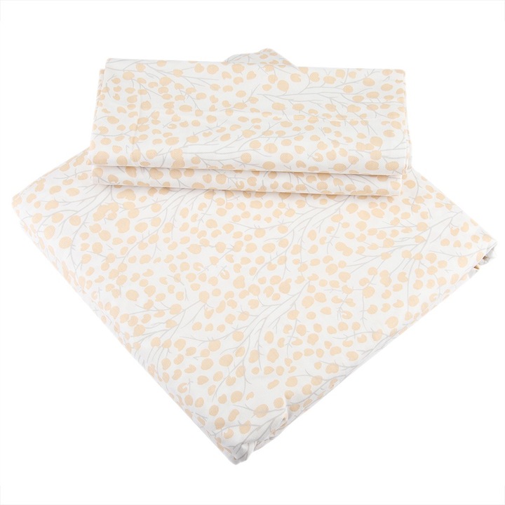 Jormftte ágyneműhuzat-szett párnahuzattal és paplanhuzattal, 100% pamut, mintás, 51x92cm, 264x229cm