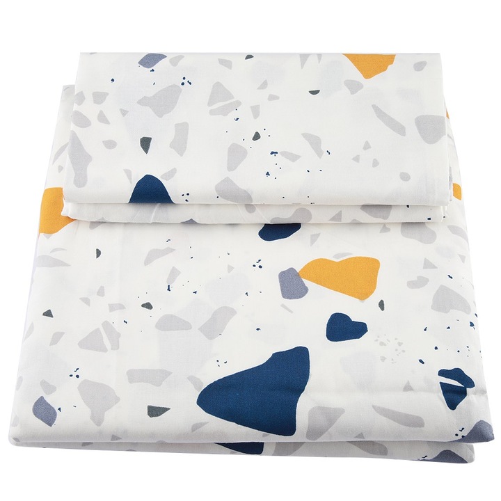 3 db/szett 100% természetes pamut mintás paplanhuzat párnahuzatok ágyneműgarnitúra (king)