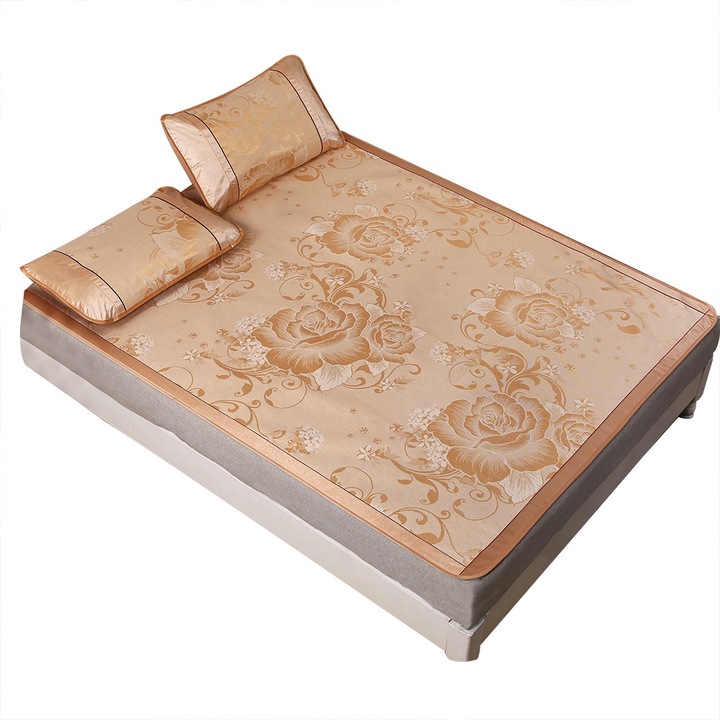 Jormftte hűs selyem ágynemű, 2 részes szett, világos bézs, 90x195cm