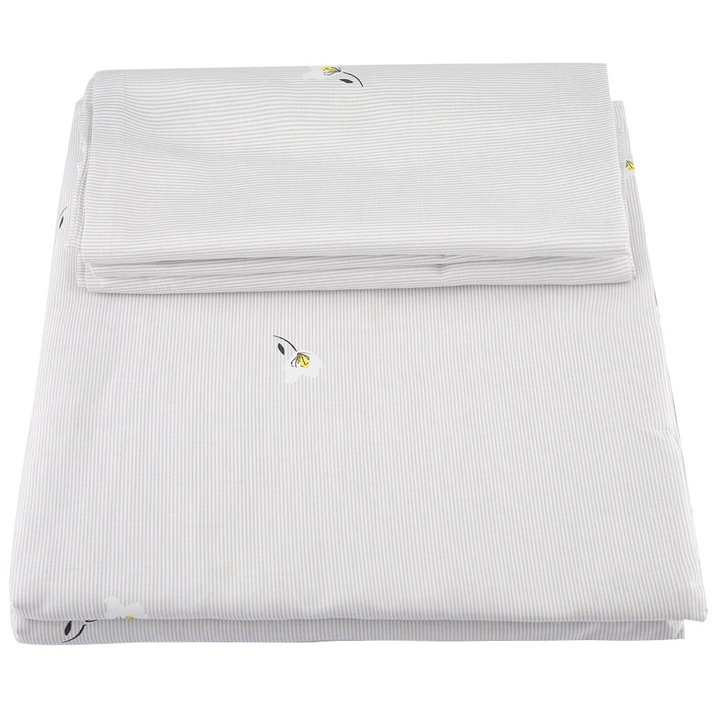 Jormftte ágynemű garnitúra, paplanhuzattal és párnákkal, 100% pamut, mintás, 51x92x2cm, 264x229cm