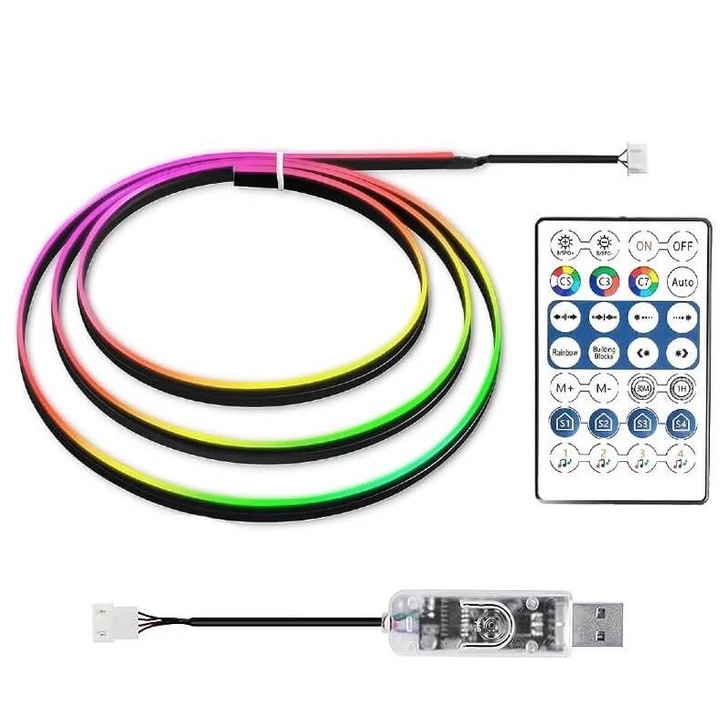 Акрилна лента Symphony 120 см, автомобилна RGB амбиентна светлина, USB захранване