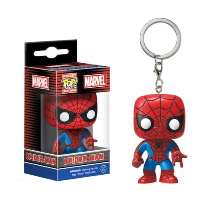 Ключодържател с фигурка Funko Pocket Pop, Marvel Spider-man, 4 см, Червен/Син