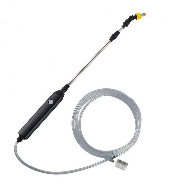 Kit pulverizator electric, gradinarit agricol, gospodarie montat pe umar, indepartarea prafului si curatarea, umidificarea si racirea, spalarea masinii, dezinfectarea mediului, 3 duze, standard + furtun de aspiratie de 2m, negru
