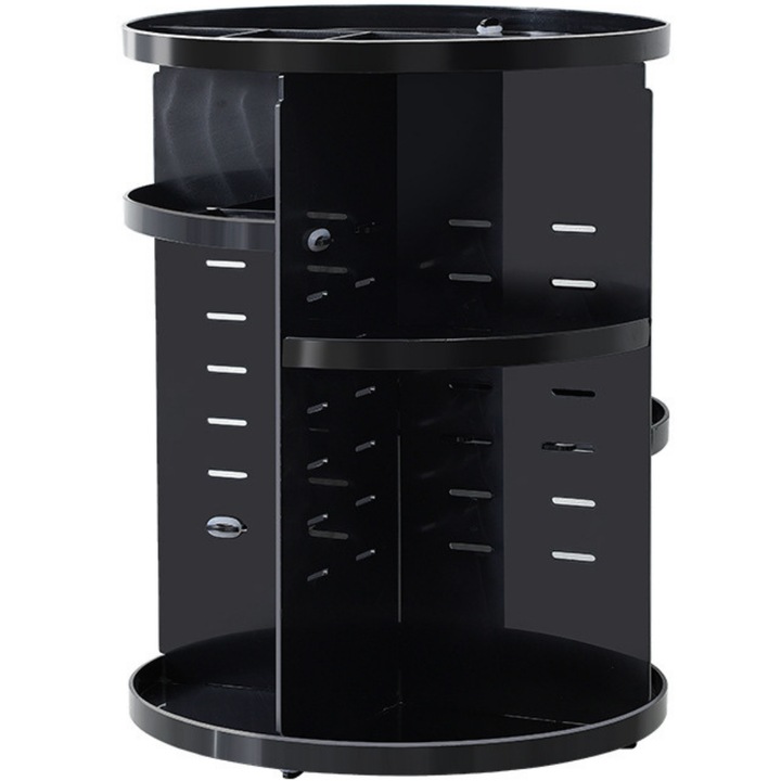 Organizator pentru produse cosmetice, SDEPOT®, rotativ 360 de grade, negru