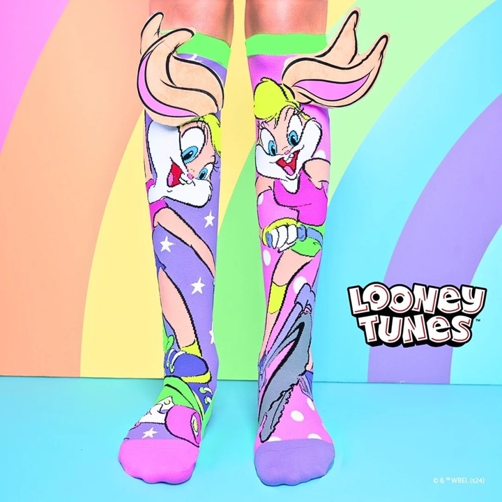 Sosete lungi colorate Madmia pentru fete Lolla Bunny, Multicolor