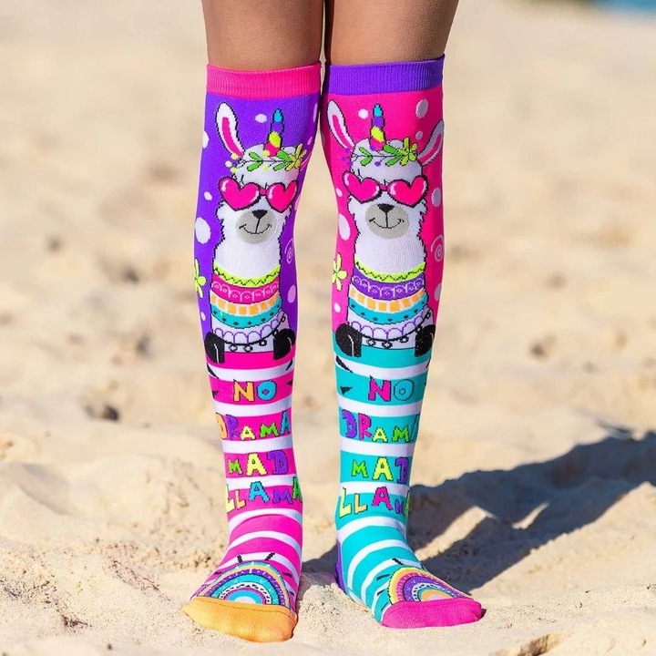 Sosete lungi colorate Madmia pentru fete fantasy Llama 6-99 ani