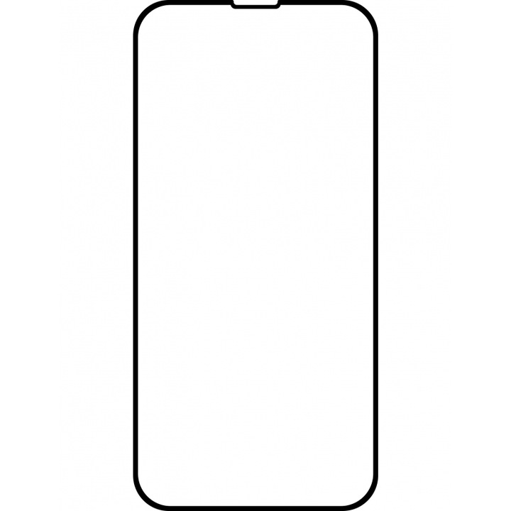 Üvegfólia iPhone 13 / 13 Pro / 14 teljes lefedettséggel, fekete