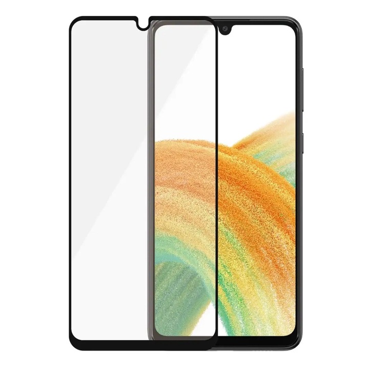 Edzett üvegfólia Samsung Galaxy A33 5G 111D fekete telefonhoz