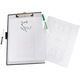 Clipboard A4 SIGMA, din plastic transparent, inscriptionabil cu stergere, cu spatiu pentru inserare documente