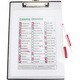 Clipboard A4 SIGMA, din plastic transparent, inscriptionabil cu stergere, cu spatiu pentru inserare documente