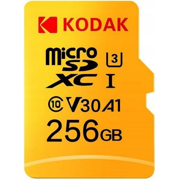 Card KODAK MicroSDXC MicroSD 256GB UHS-I U3 V30 A1 + adaptator