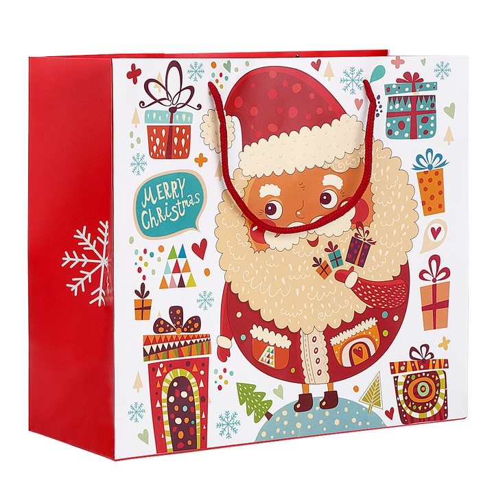 Jormftte karácsonyi ajándéktasakok, 30x27x12cm, aranyos dizájn, ajándékcsomagoló szett