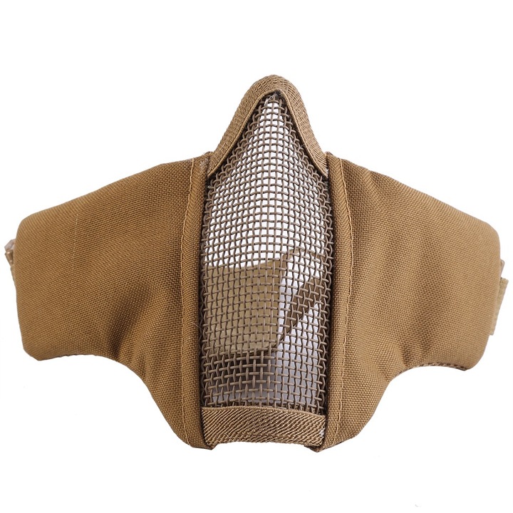 Fél arcvédő maszk kültéri tevékenységekhez acélhálós védőmaszkok airsoft játékhoz új 3#