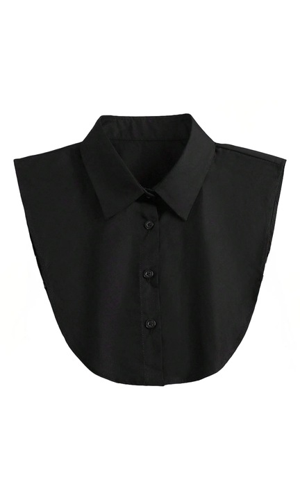 Guler de camasa, Negru, One Size