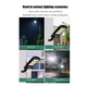 Set 2 X Lampa Solara Stradala 6COB 120 LED, Senzor de Miscare, Panou Solar Incorporat, Brat de Montare Inclus, Telecomanda cu Functii Multiple de Setare a Intensitatii Luminoase si Timpului de Functionare, IP65 Wateproof, Negru
