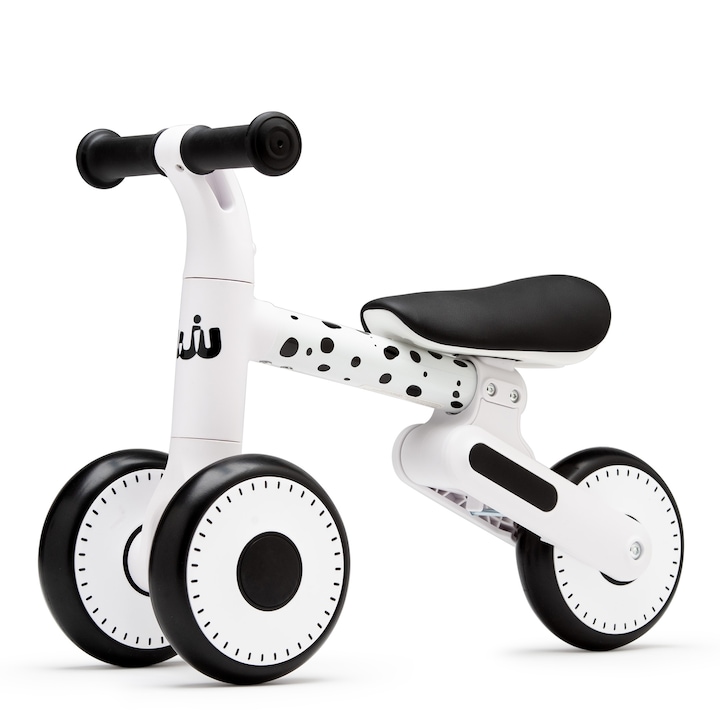 Велосипед за балансиране без педали за деца Juju Dody 1-3 години, регулиращо се в 2 позиции, бяло