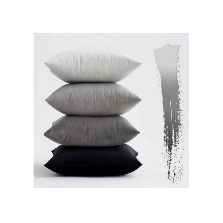 Set 4 fete de perne decorative, Miulee, nuante de gri, 50x30 cm, OWDZ