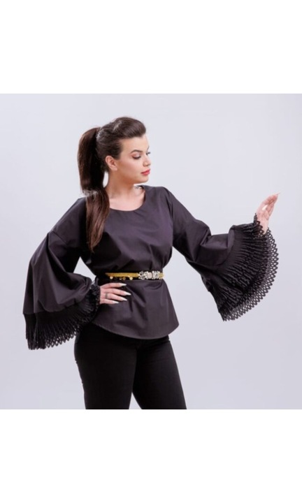 Larissa ing, pamut/elasztán, fekete, egy méret