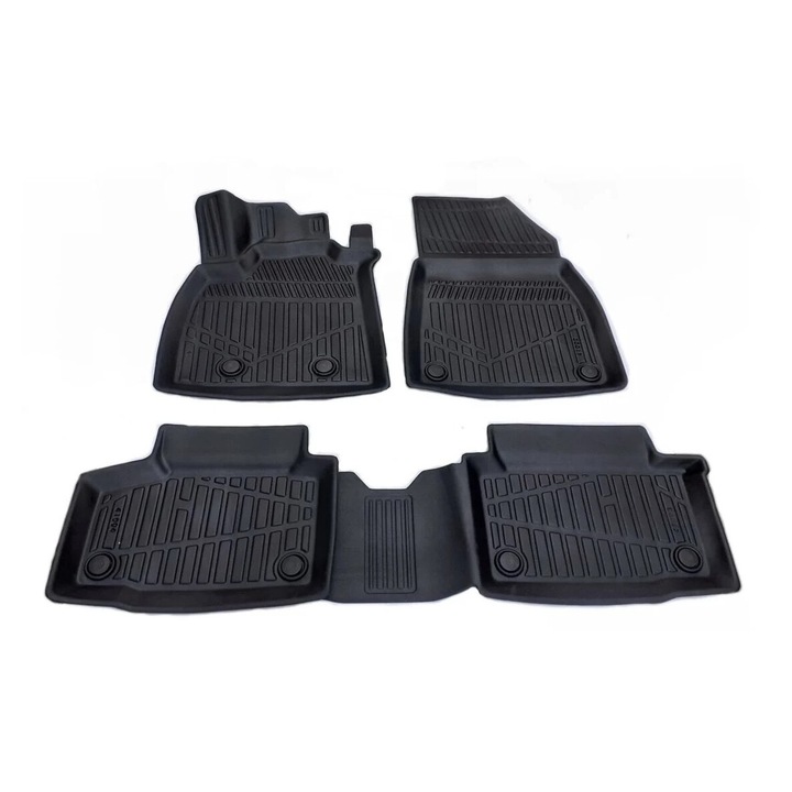 Set 4 covorase din cauciuc premium cu margine inalta compatibile cu Dacia Duster III 4x2 2024 -