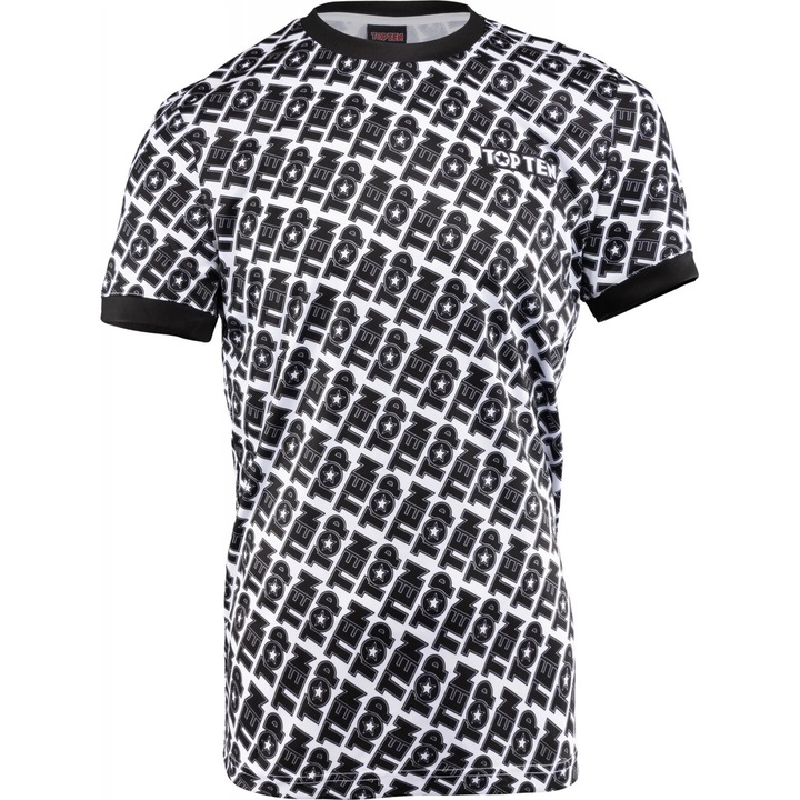 Tricou “Monogram” - Alb/Negru, marime XL