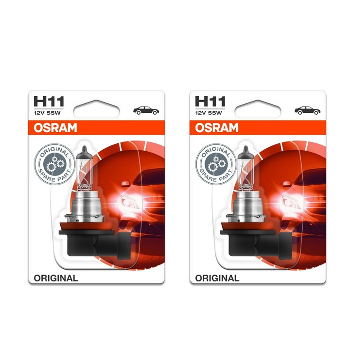 Опаковка от 2 блистера халоген H11 12V 55W Osram Original